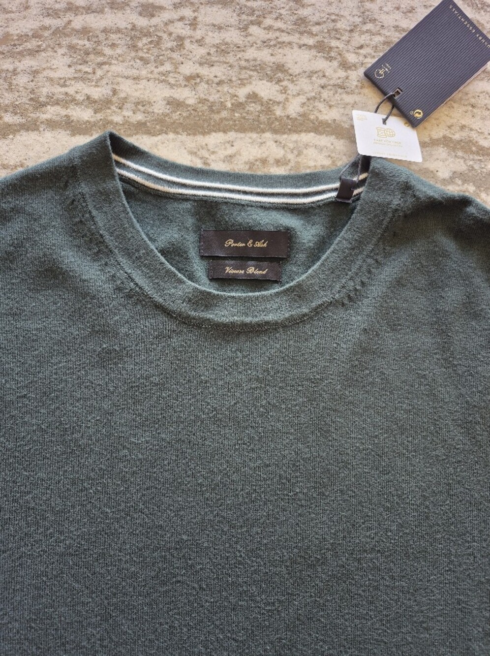 Porter & Ash Men's Viscose Blend Short Sleeve Sweater New Size Medium